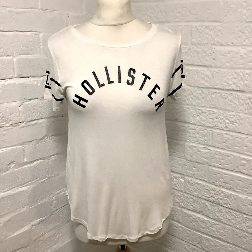 Hollister Oversize T Shirt - Size S - White - Cotton - P2P 16โ - Picture 1 of 8